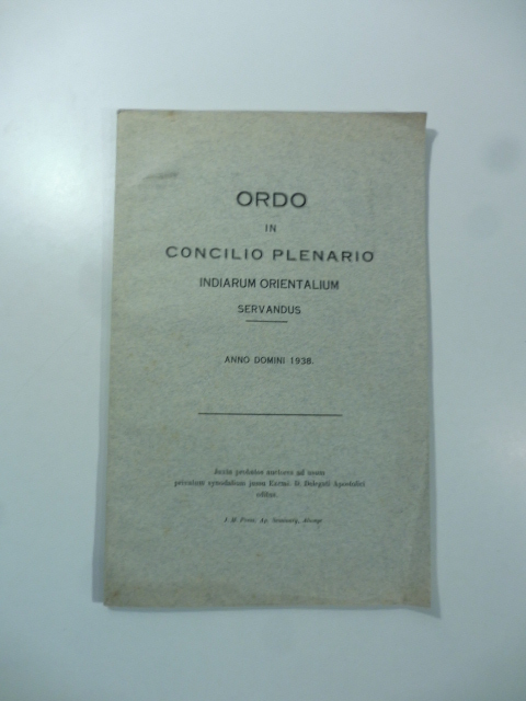 Ordo in Concilio plenario Indiarum orientalium servandus
